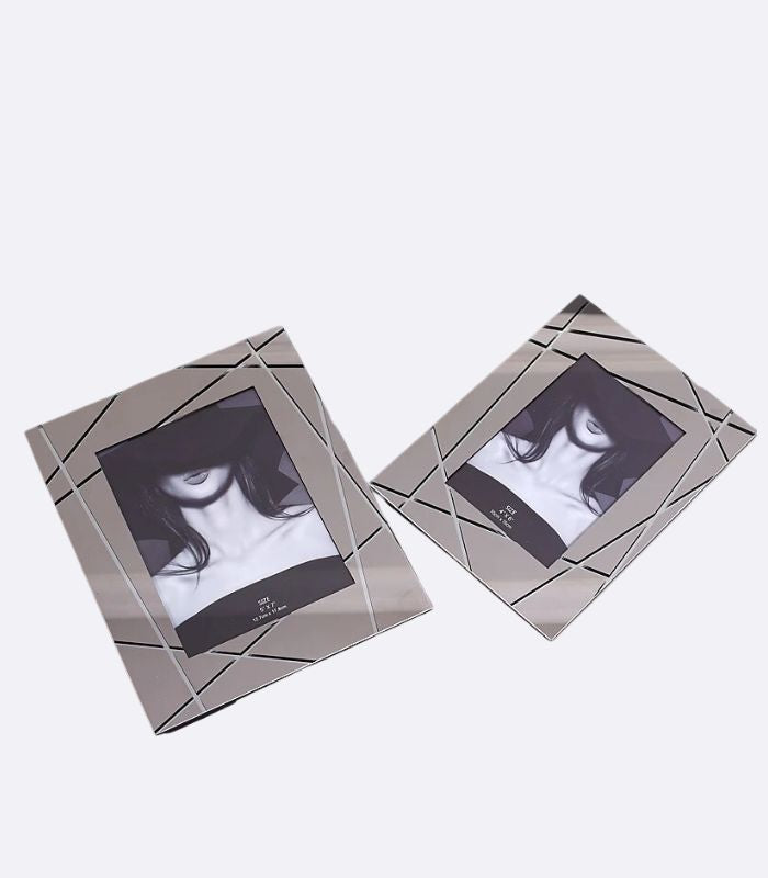 Handcrafted Modern Mirror Picture Frame Silver