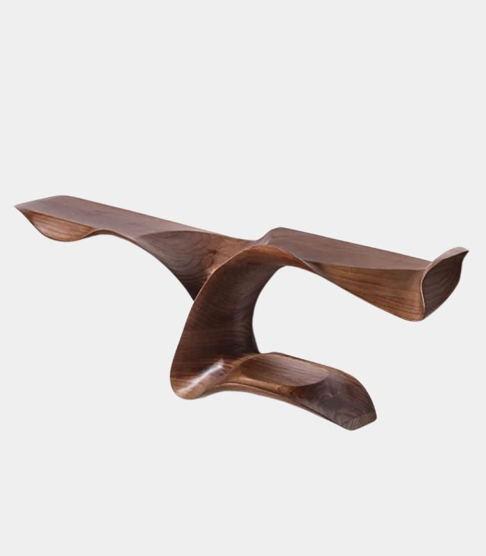 Celeste Wave Wall-Mounted Console Table | Artistic Wood Console for Modern Interiors