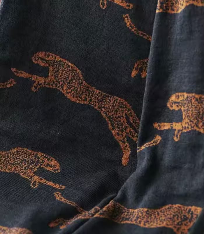 Leopard Print Blanket Throw Double-Sided 130 x 180 cm 1kg