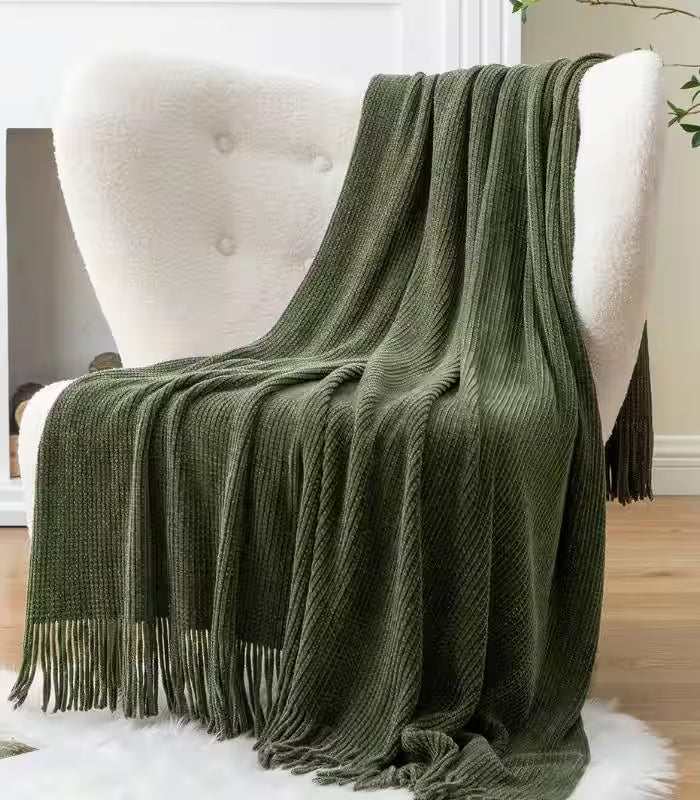 Textured Chenille Throw Blanket 127 x 152 cm (50 x 60 in)