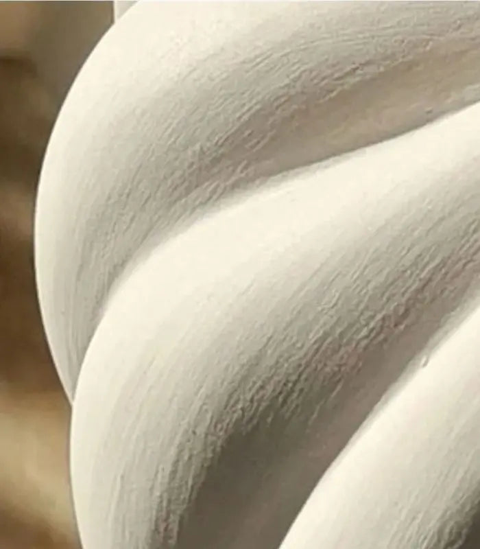 The Aria Sculptural Vase Handcrated Tabletop Vase Large White 32 cm