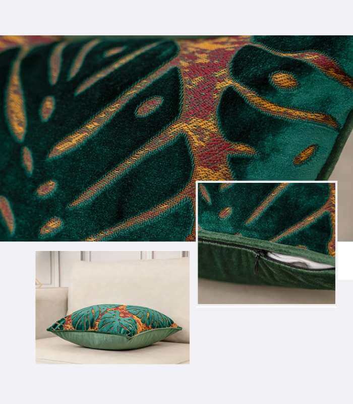 Velvet Floral Garden Cushion Cover Velvet Embroidery