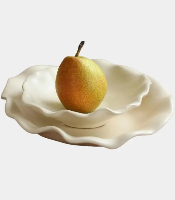 Lotus Ceramic Collection – Organic Serveware in Three Sizes Dinnerware Plates