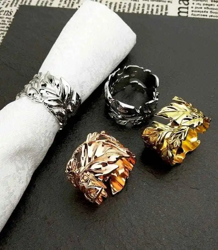 Set 6 Pcs Napkin Rings Magic Forrest Metal