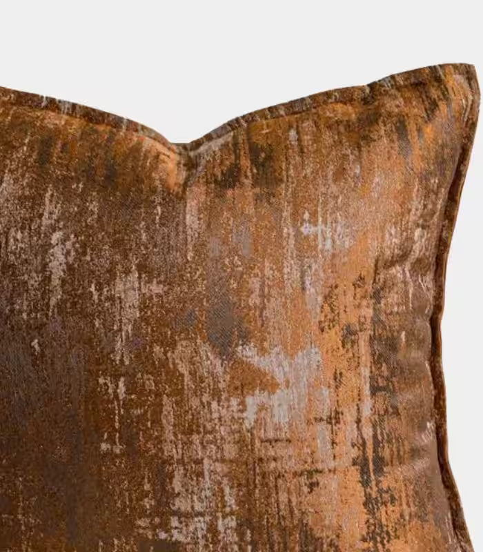 Abstract Cushion Cover Collection - Amber & Charcoal 45x45 cm (18 x 18 in)