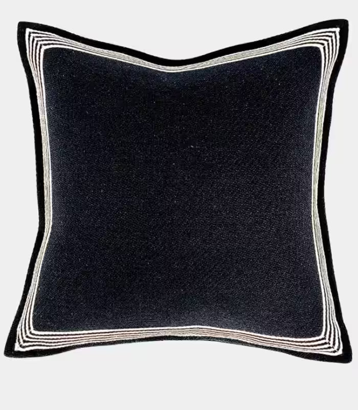 Modern Black & White Striped Cushion Cover Collection Indoor/Outdoor 45x45 cm (18x18in)