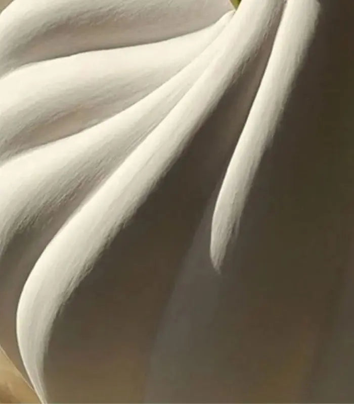 The Aria Sculptural Vase Handcrated Tabletop Vase Large White 32 cm