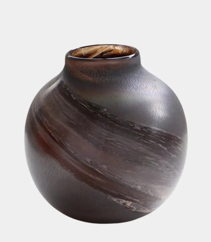 Segno Handcrafted Art Glass Vase – Abstract Brushstroke Design