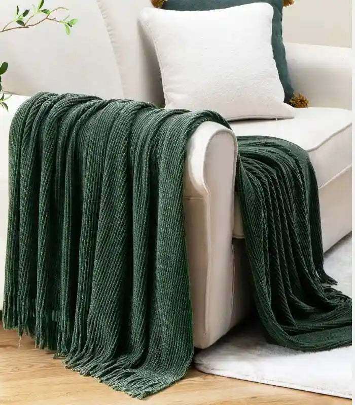 Textured Chenille Throw Blanket 127 x 152 cm (50 x 60 in)