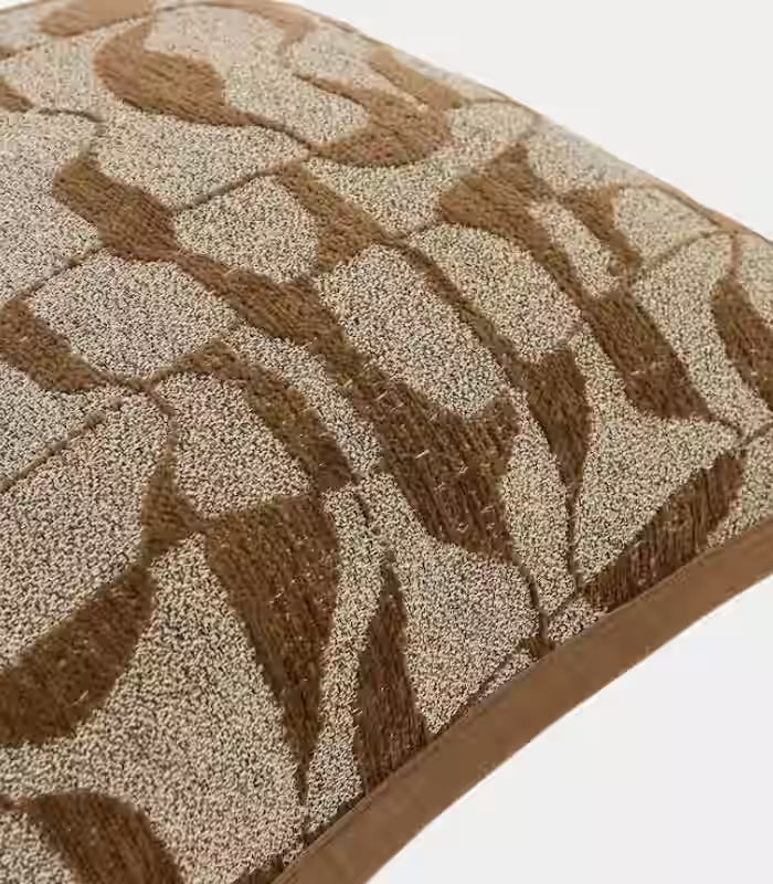 Marlowe Jacquard Cushion Cover – Tonal Abstract Design with Velvet Piping