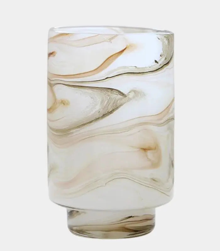 Petra Swirl Glass Vase – Handcrafted Design Marble Glass