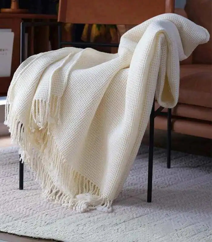 Waffle Throw Blanket Large 150 x 220 cm