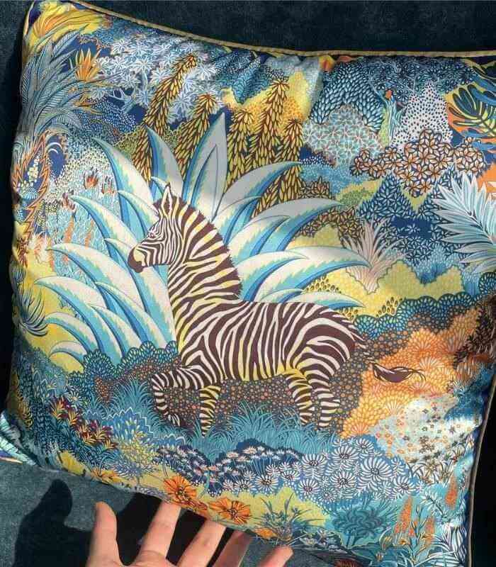 Silk Cushion Cover Zebra Sofa Pillowcase