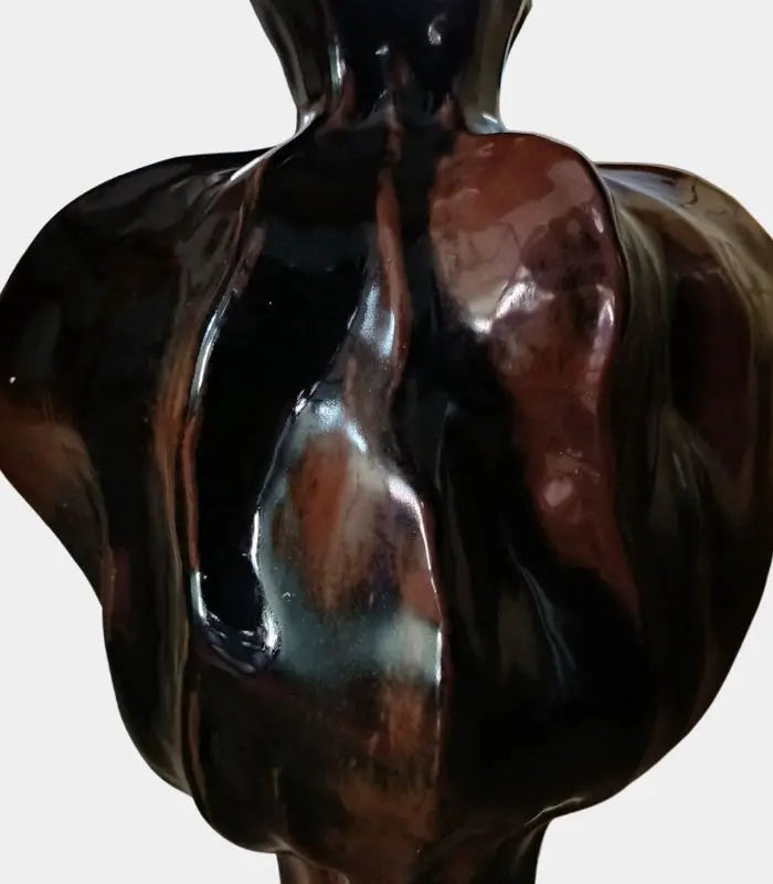 Pomegranate Ceramic Vase – Sculptural Fruit-Inspired Design with Drip Glaze Finish 34 cm