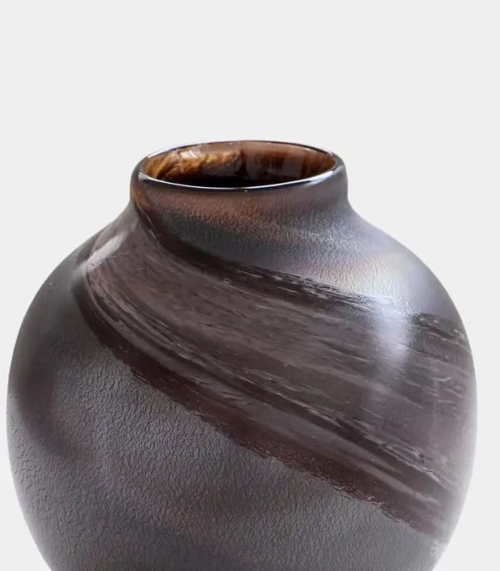Segno Handcrafted Art Glass Vase – Abstract Brushstroke Design
