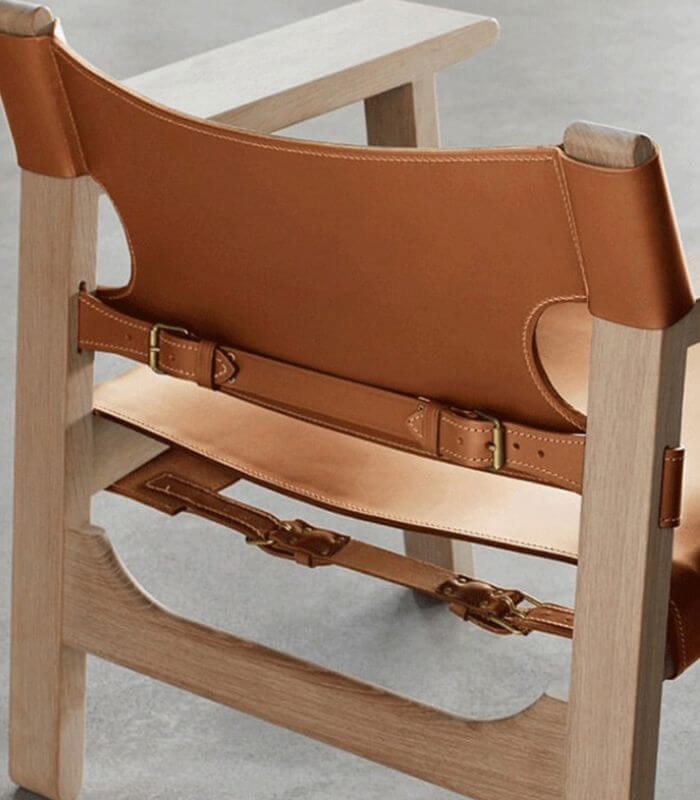 Arcadia Saddle Leather and Ash Armchair