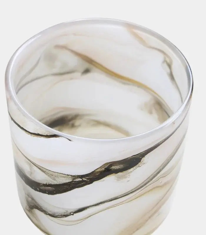Petra Swirl Glass Vase – Handcrafted Design Marble Glass