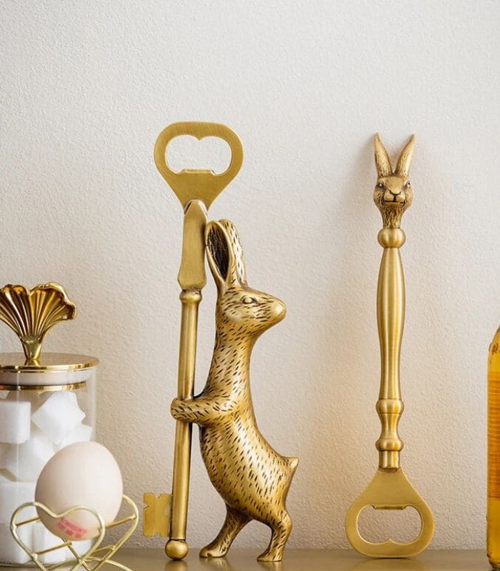 Vintage Brass Bottle Opener Rabbit