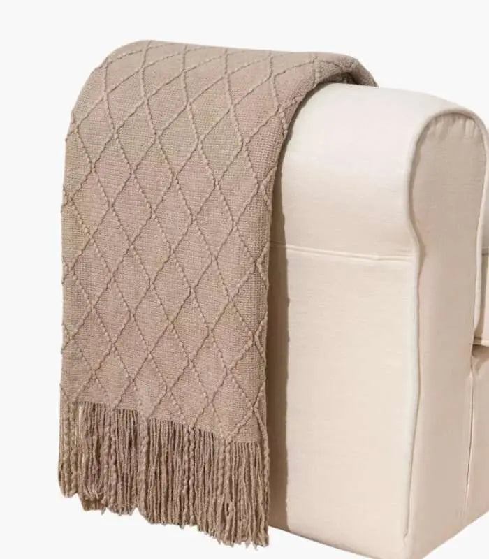 Knitted Throw Blanket Super Soft Textured