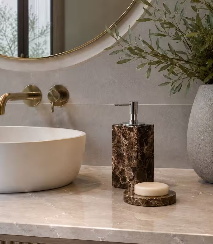 Natural Marble Soap Dish – Artisan Stone Bathroom Accessory