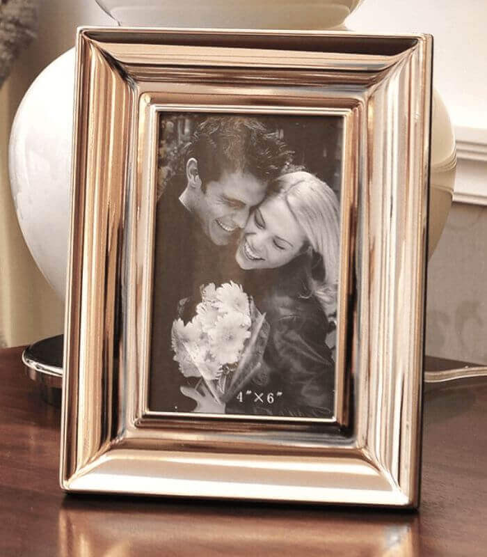 Photo Frame Siena Stainless Steel Golden 17.8 cm