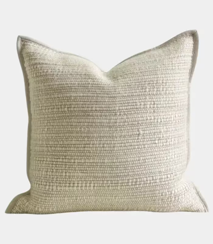 Woven Textured Cushion Cover – Natural Ivory Woven Design 45 x 45 cm