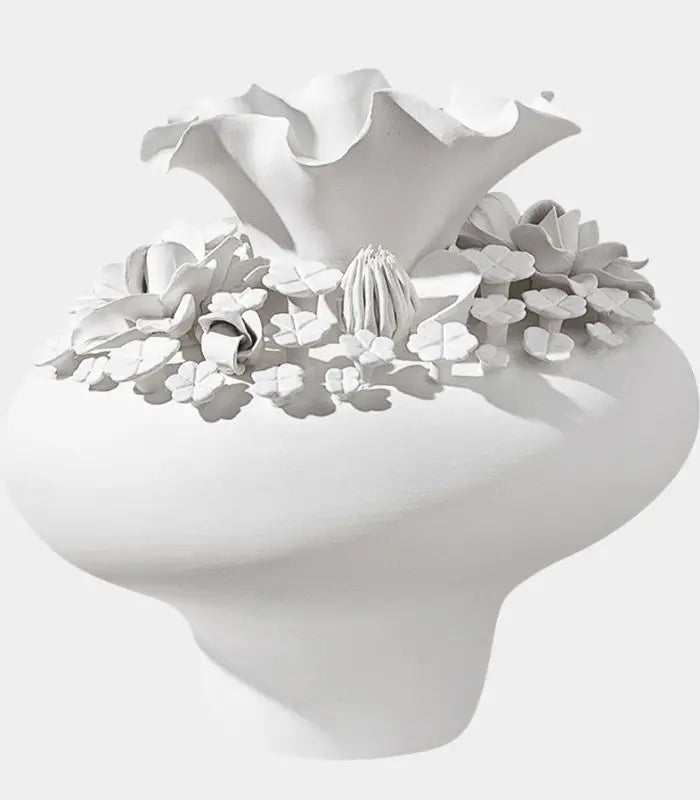 Baroque Ceramic Vase – Handcrafted Sculptural Vessel 23.5 cm (9.25 in)
