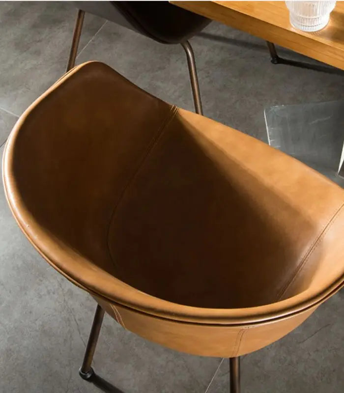 Modern Leather Dining Armchair 80cm