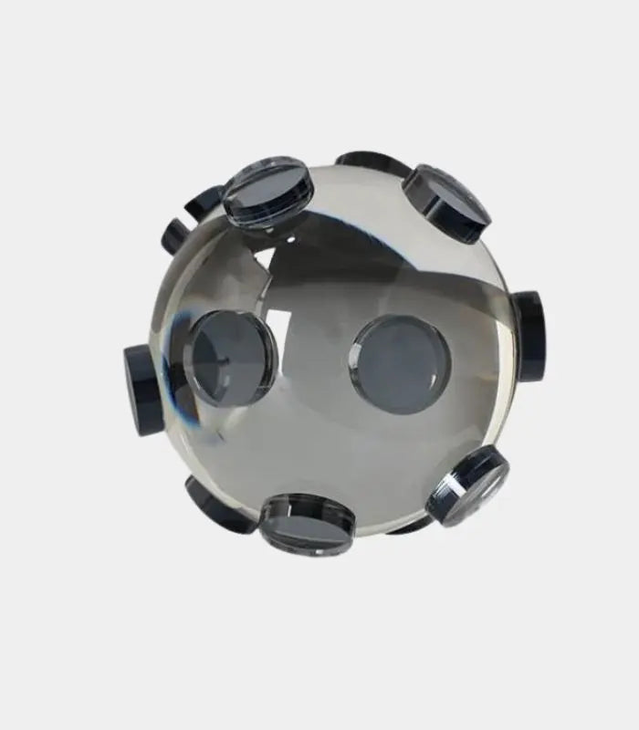 Crystal Ball Sculpture Decorative Object Figurine Grey