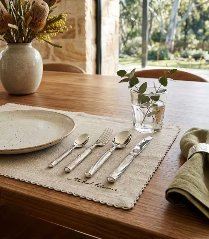 Belmont Regal Twisted Cable Premium Flatware Set - Luxury Stainless Steel Cutlery Collection (24-Piece or 16-Piece Set)