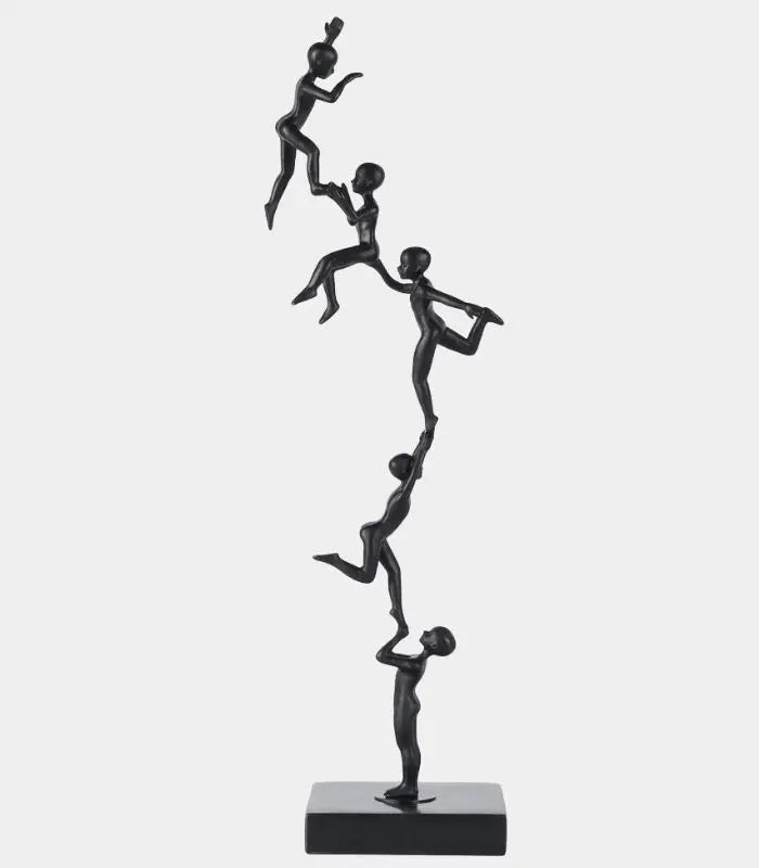 Ascension Metal Figure Decorative Sculpture Black 51 cm
