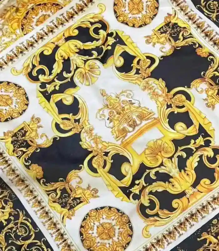 Versailles Royal Baroque Round Cushion Cover - Velvet Decorative Pillow Case (45cm/18")