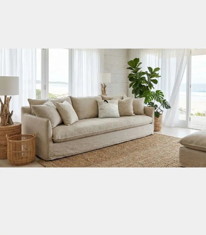 Art-Inspired Cushion Cover – Abstract Figure with Leaf Pattern