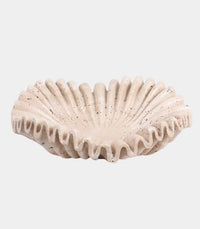 Faux Travertine Ruffled Bowl
