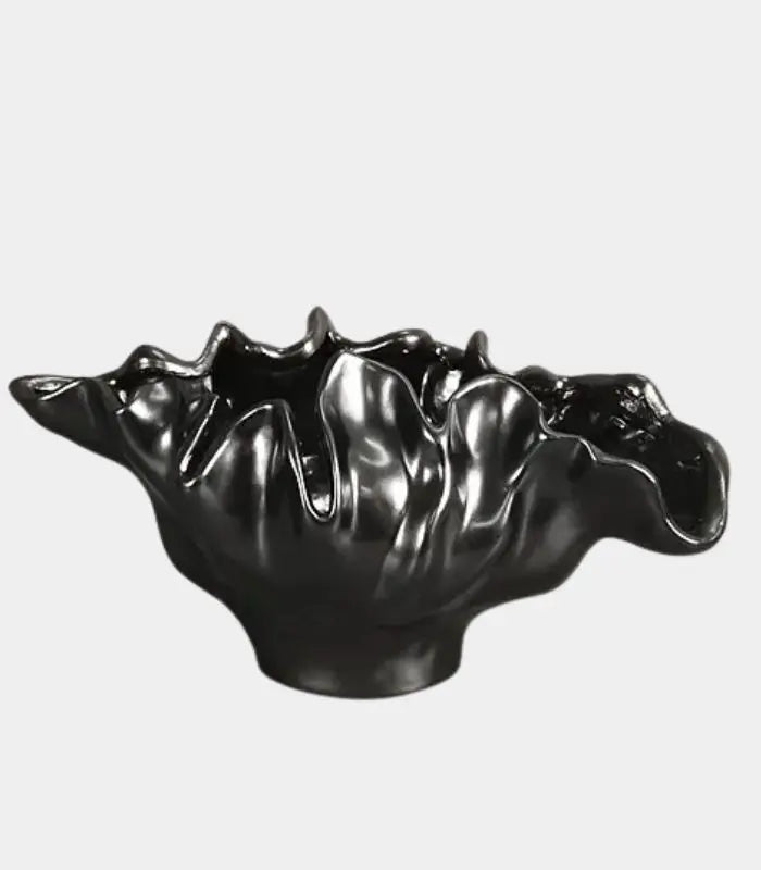 Bolide Bowl Tabletop Vase in Metallic Resin