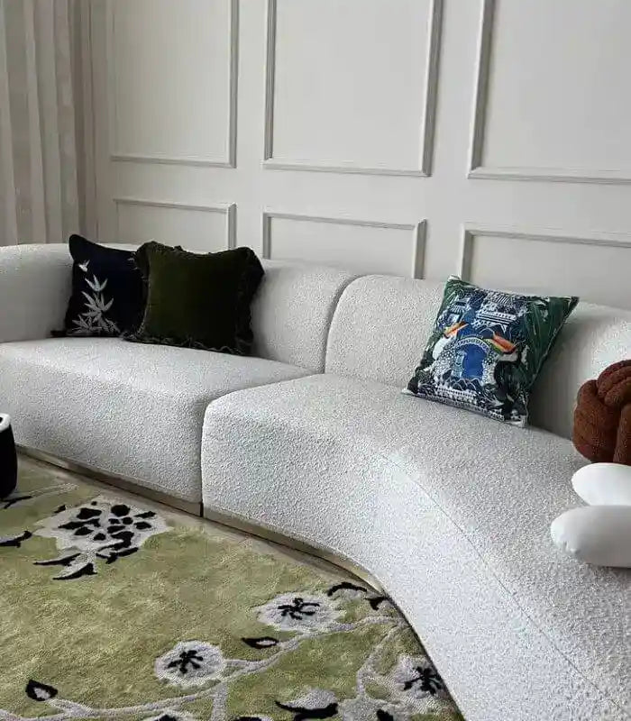 Tropical Toucan Print Chenille Cushion Cover – Vibrant Botanical Design 45x45 cm