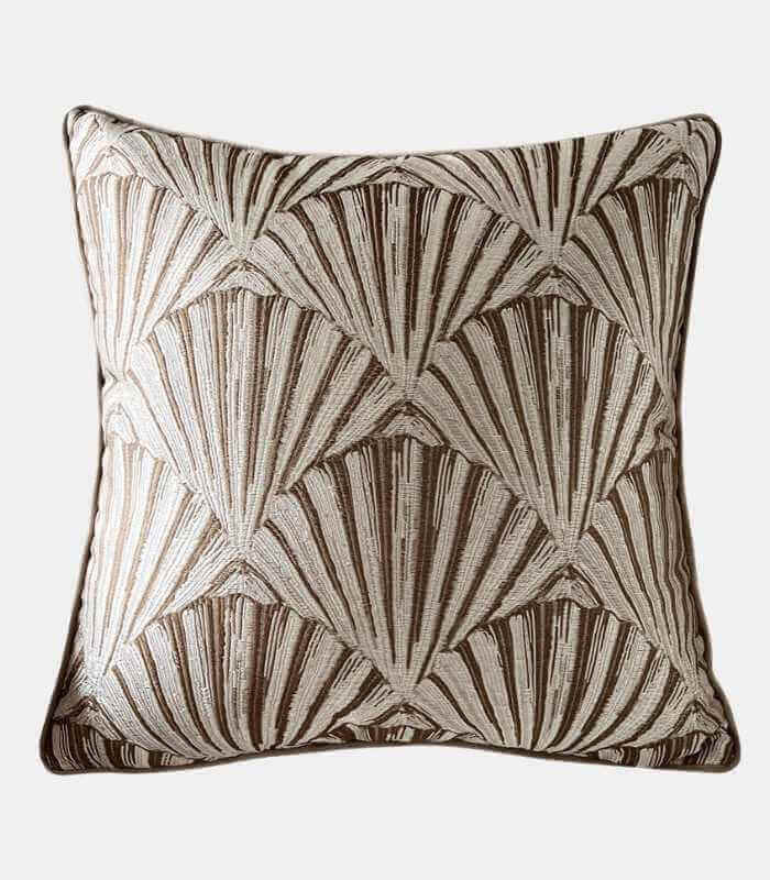 Palais Art Deco Fan Cushion Cover | Designer Jacquard & Velvet Pillow Case  45cm x 45cm