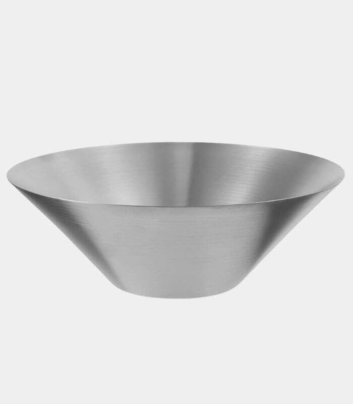 Modern Minimalist Stainless Steel Conical Bowl | Designer Snack Dish & Candle Holder (2 Sizes)