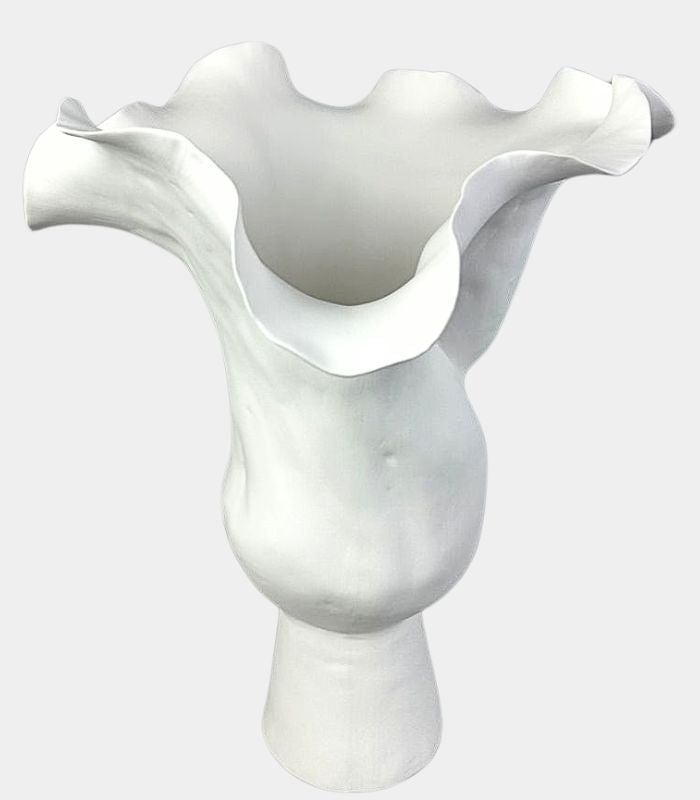 Calypso Bloom Sculptural Vase - Modern Organic Ceramic Art Vessel