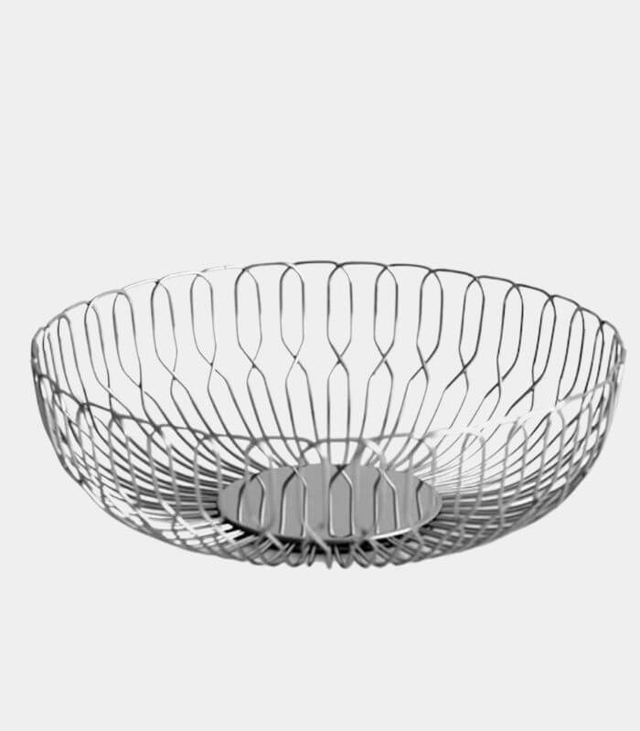 Minimalist Wire Fruit Bowl | Modern Stainless Steel Basket for Kitchen, Living & Dining