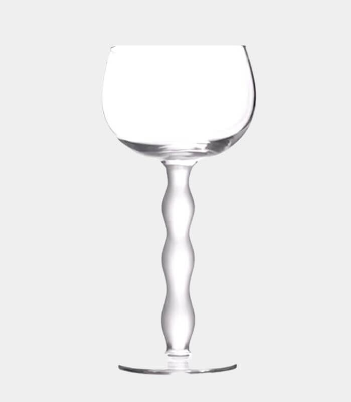 Set of 3 Frosted Twisted Stem Glassware | Versatile Cocktail, Wine & Dessert Glasses | Modern Bar Collection