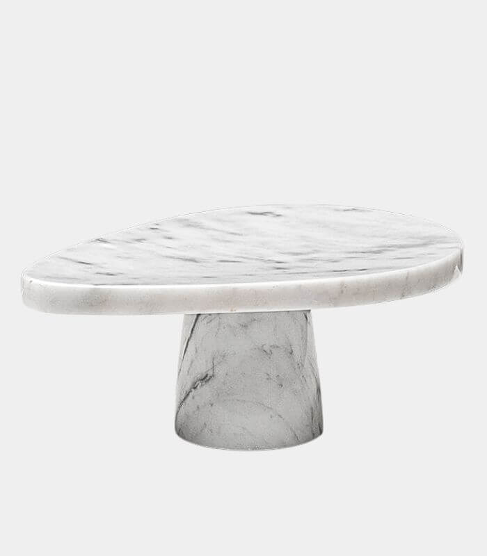 Natural Marble Footed Tray - Versatile Home Decor Accent