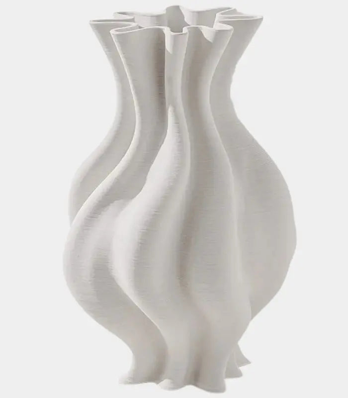 Cascade Ceramic Vase – Sculptural Twisted Design