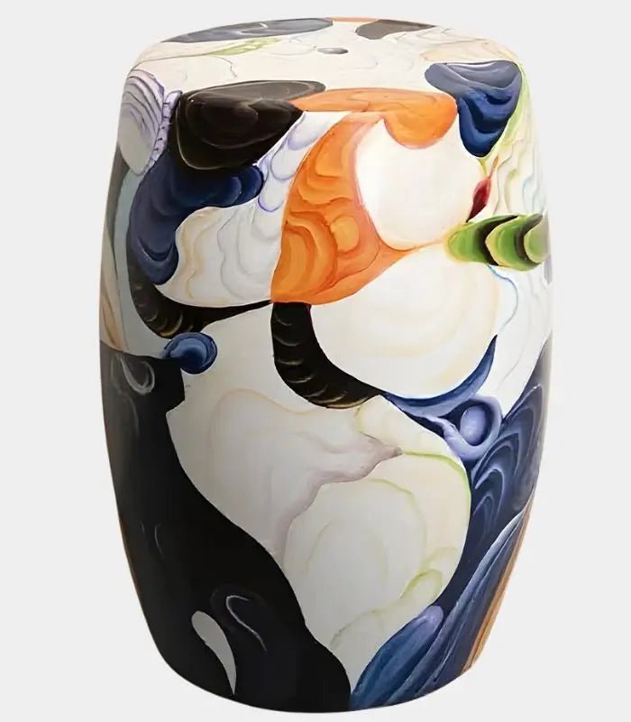 Sonoma Porcelain Stool | Side Table – Hand-Painted Artisan Design 45 cm (18 in)