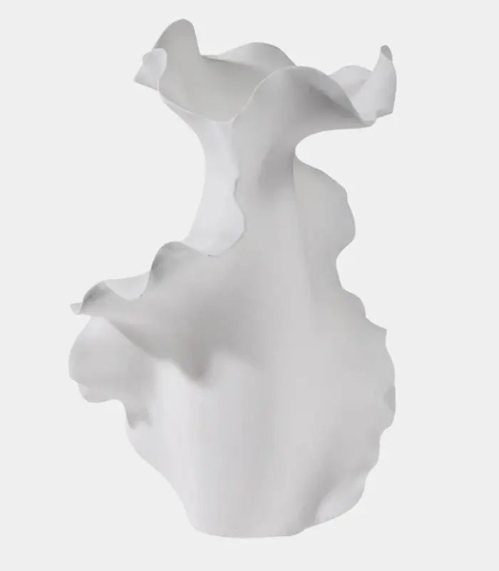 Ondine Handcrafted Tabletop Ceramic Vase White