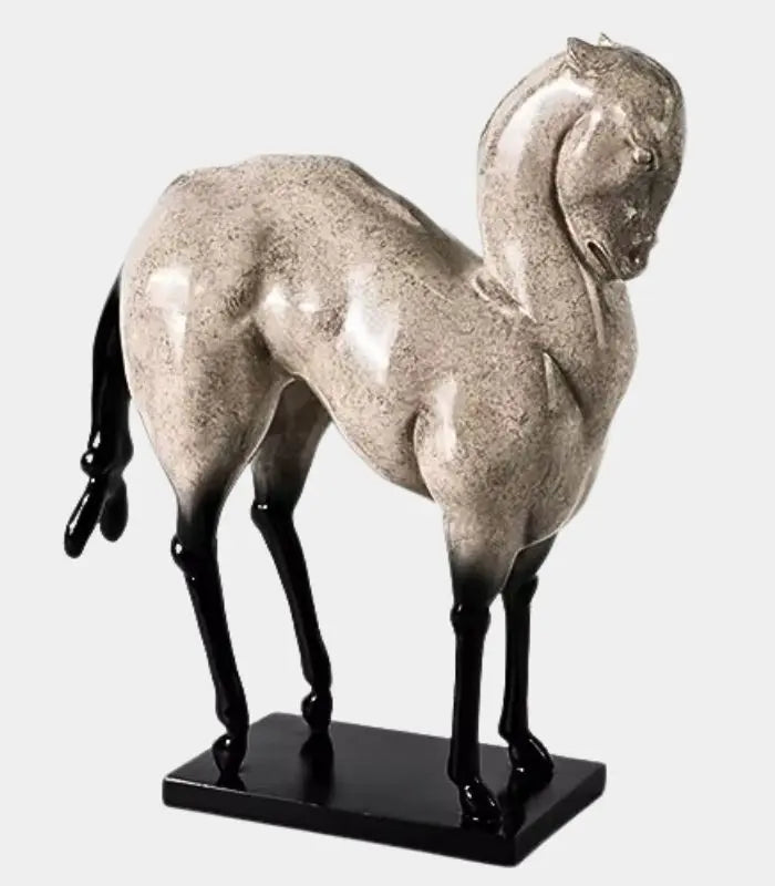 Equestrian Elegance Horse Sculpture – Artisan Resin Décor 31 cm