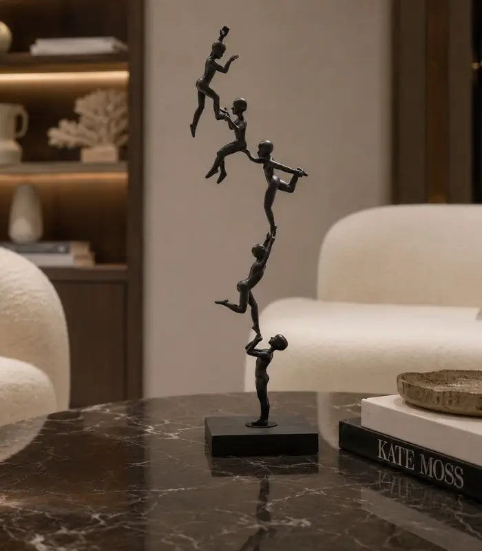 Ascension Metal Figure Decorative Sculpture Black 51 cm