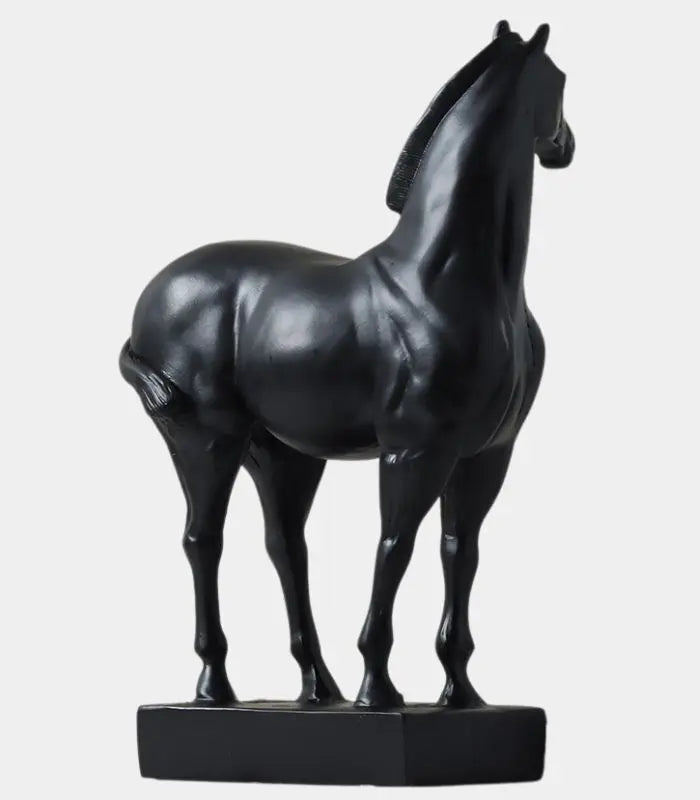 Steed Black Resin Horse Sculpture Resin Black 27 cm