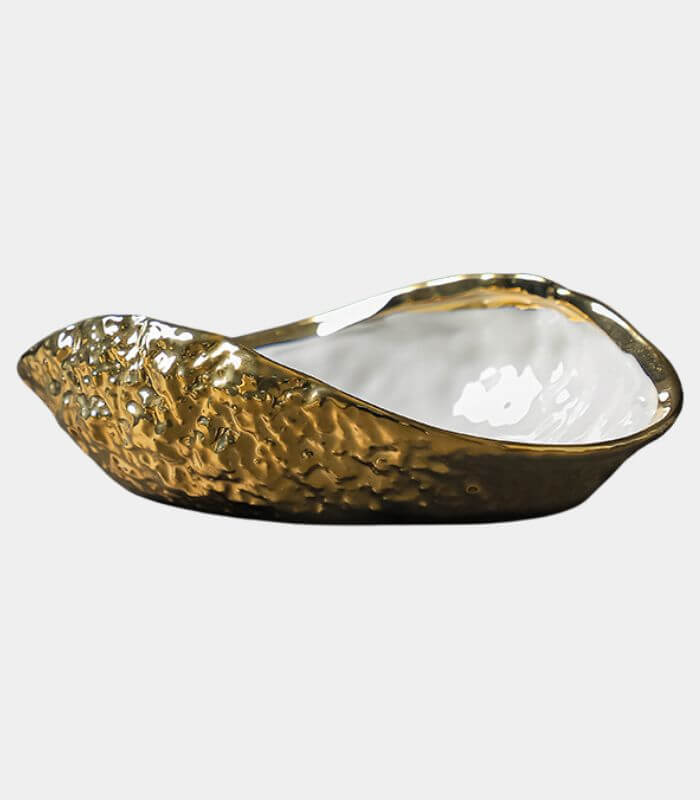 Shell-Inspired Ceramic Serving Bowl