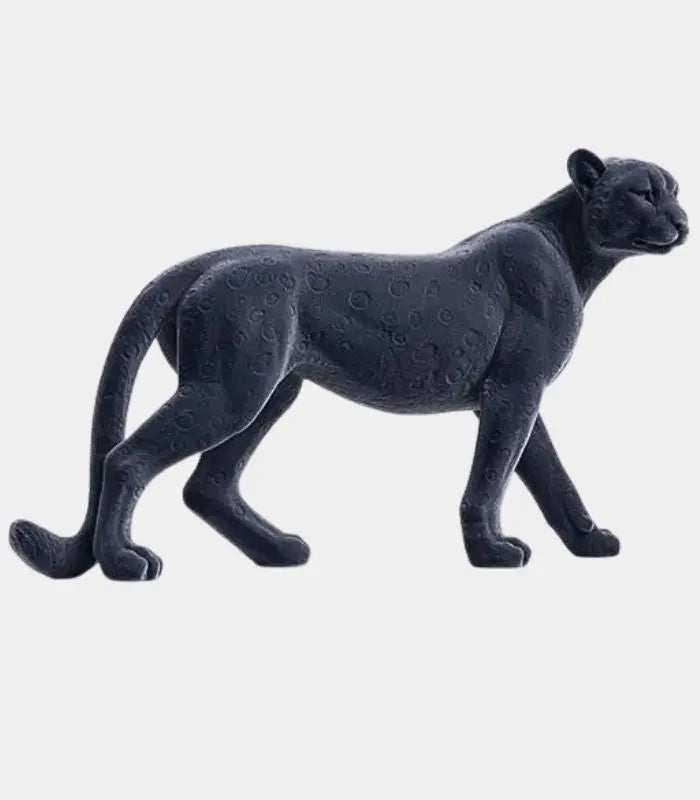 Serengeti Decorative Leopard Sculpture – Flocked Finish, 2 Colours 43.5 cm / 17.1 in